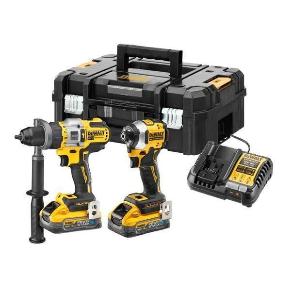 Dewalt DCK2052H2T 18V XR Combi Drill & Impact Driver Twin Pack With 2 x 5.0Ah Powerstack Batteries