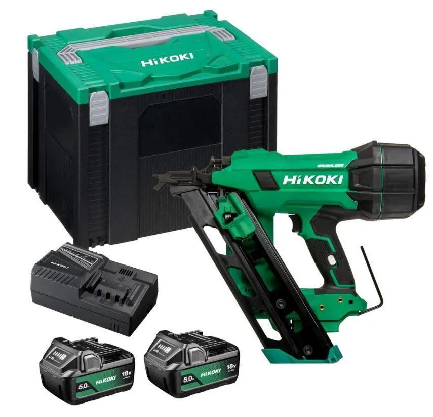 HiKOKI NR1890DCAJPZ 18V Brushless 90mm Framing Nailer With 2x 5.0Ah Batteries